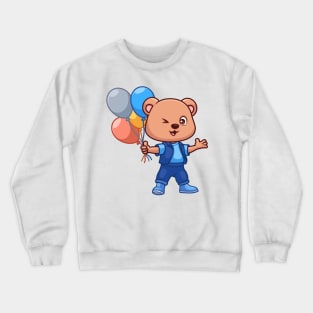 Birthday Bear Cute Cartoon Crewneck Sweatshirt